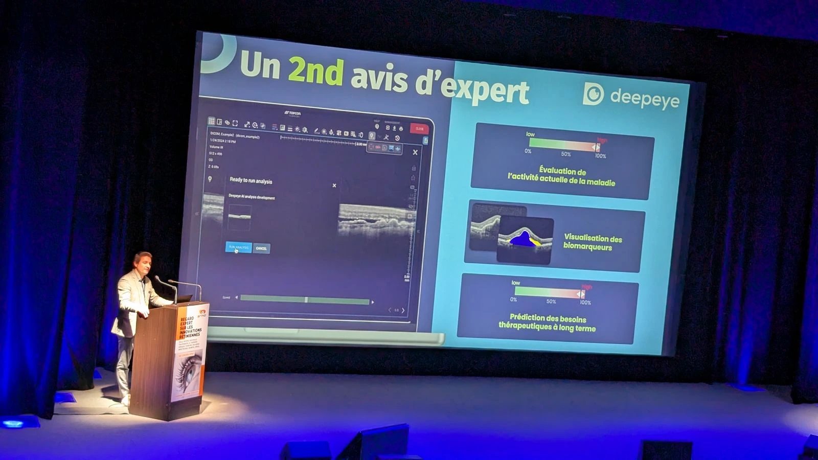 Présentation de deepeye en congrès : « Un 2nd avis d'expert », évaluation de l'activité de la maladie et prédiction des besoins thérapeutiques